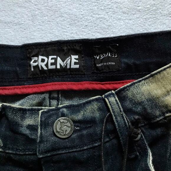 Preme NWT Distressed Stone wash Skinny Jeans Men W30 L32 *Pls See Description* - Picture 10 of 10
